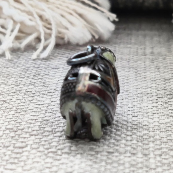 Marcasite Elephant Pendant Thai Elephant Charm - Picture 6 of 6